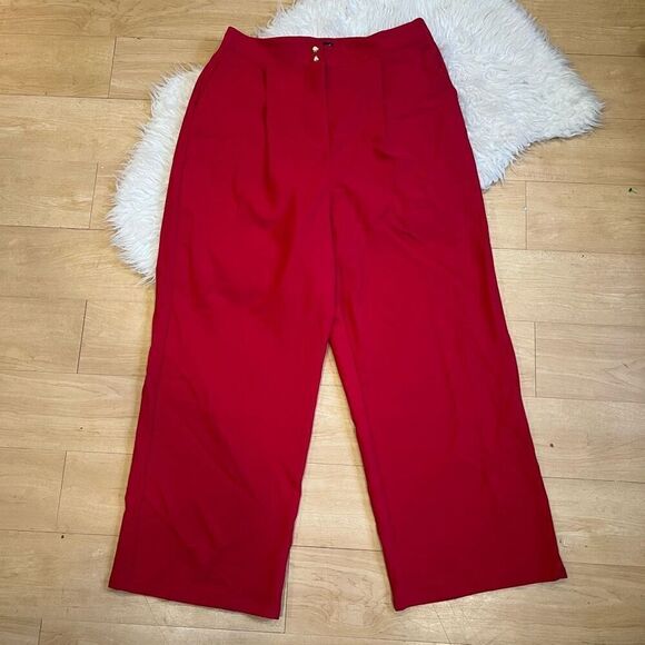 Red styles high waisted wide leg pants 2X - Picture 7 of 8